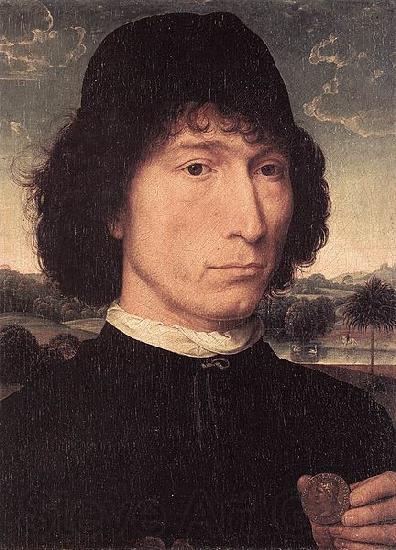 Hans Memling Portrait of a Man with a Roman Coin Spain oil painting art